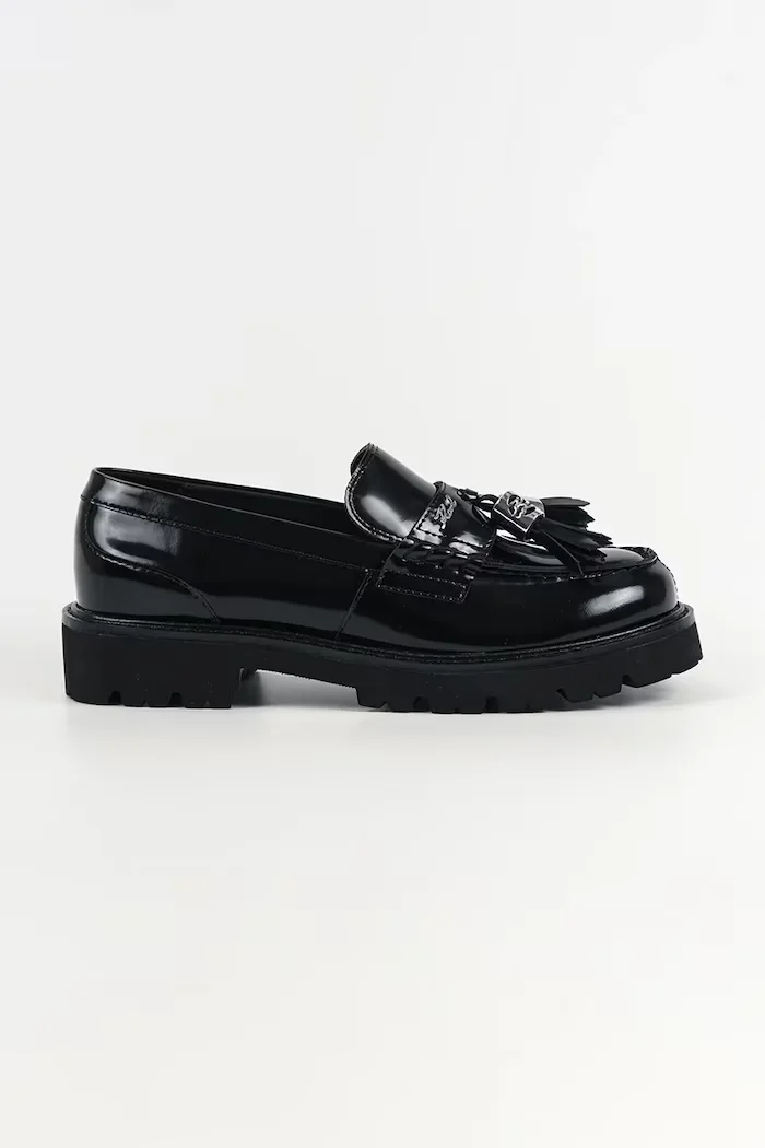 Karl Lagerfeld лоуфъри дамски от кожа Lowell черни KL42225