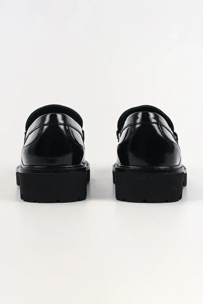 Karl Lagerfeld лоуфъри дамски от кожа Lowell черни KL42225