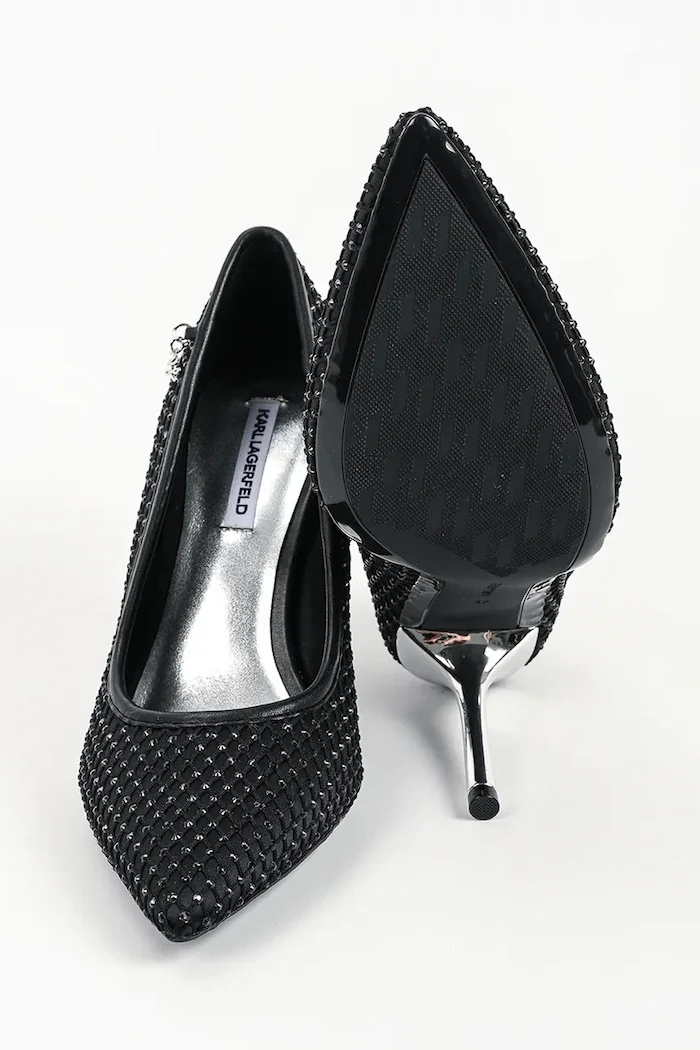Karl Lagerfeld обувки с ток Sarabande черни KL30977