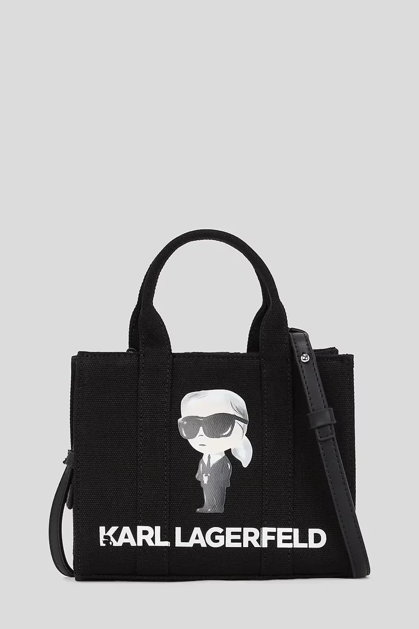 Karl Lagerfeld Памучна чанта IKON SQUARE