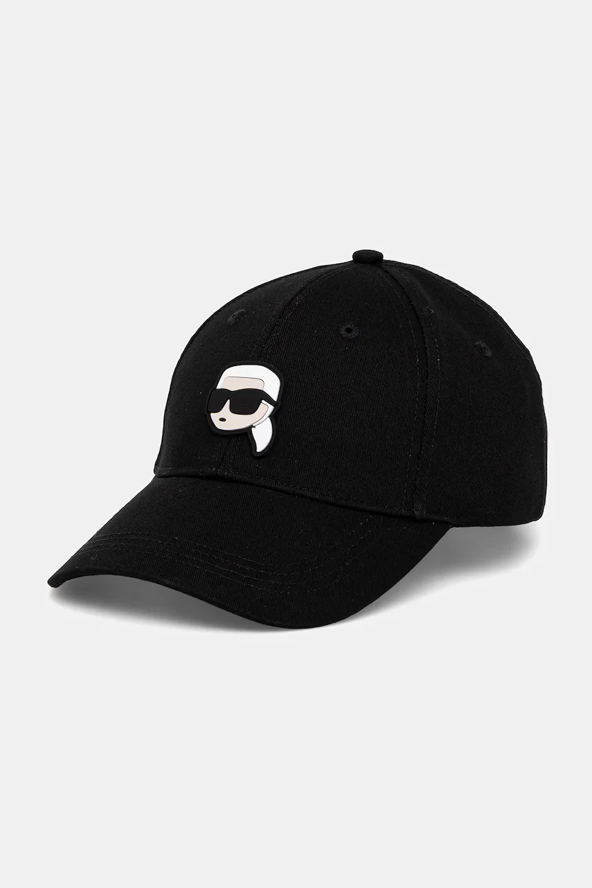 Karl Lagerfeld Памучна шапка с козирка IKON