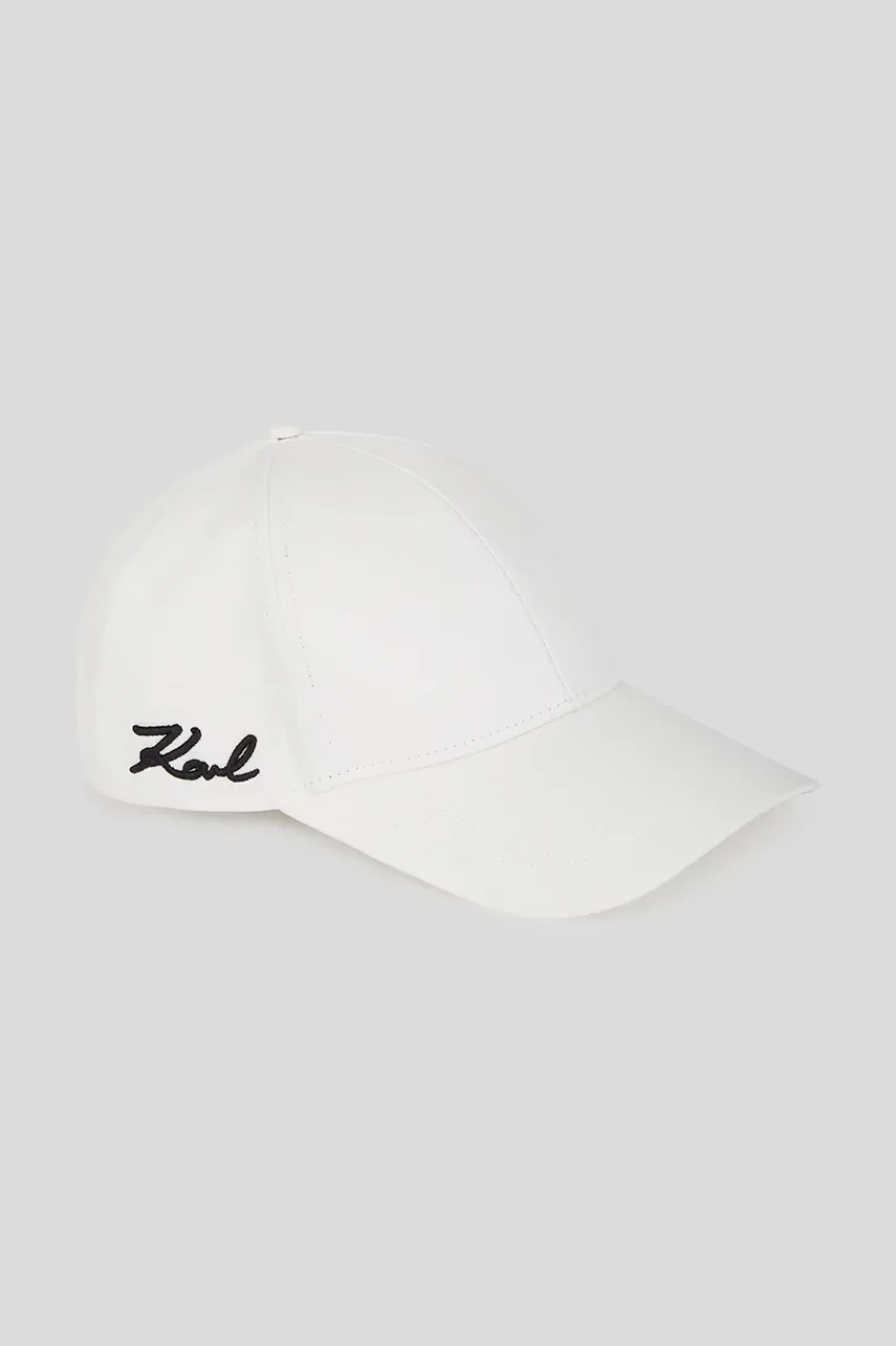 Karl Lagerfeld Памучна шапка с козирка K/SIGNATURE