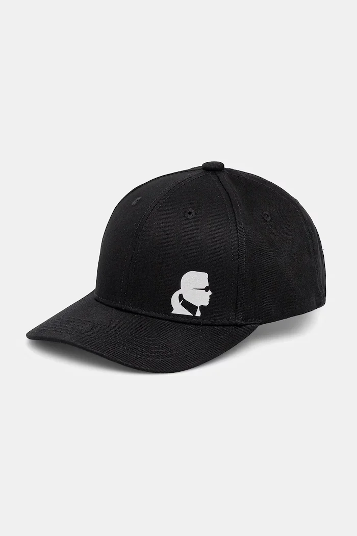Karl Lagerfeld Памучна шапка с козирка в черно 554101.805640