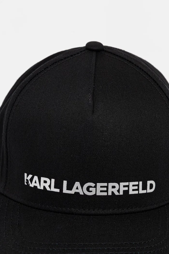 Karl Lagerfeld Памучна шапка с козирка в черно 554101.805641
