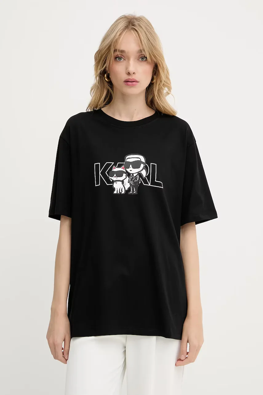 Karl Lagerfeld Памучна тениска IKON