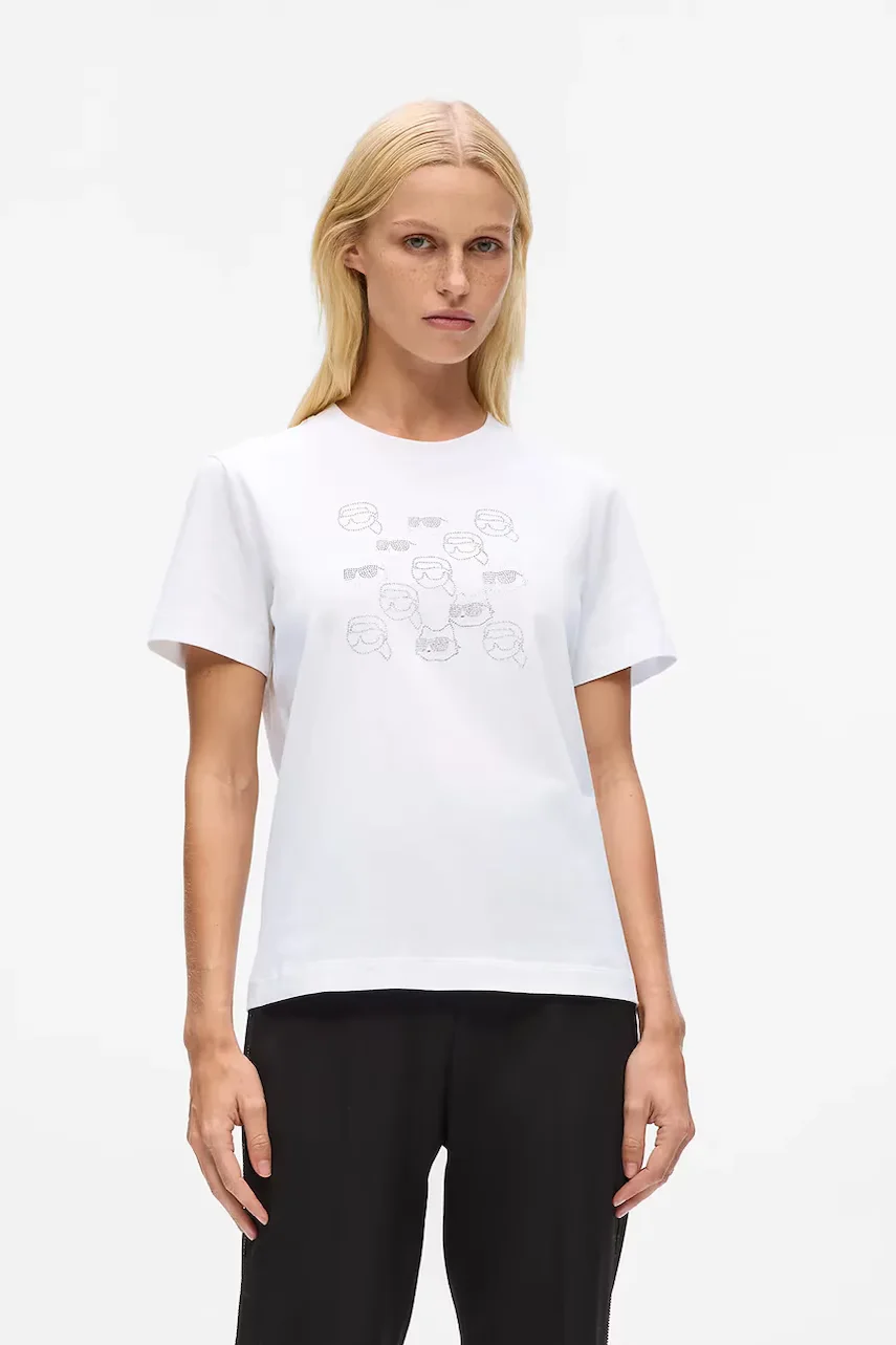 Karl Lagerfeld Памучна тениска IKON