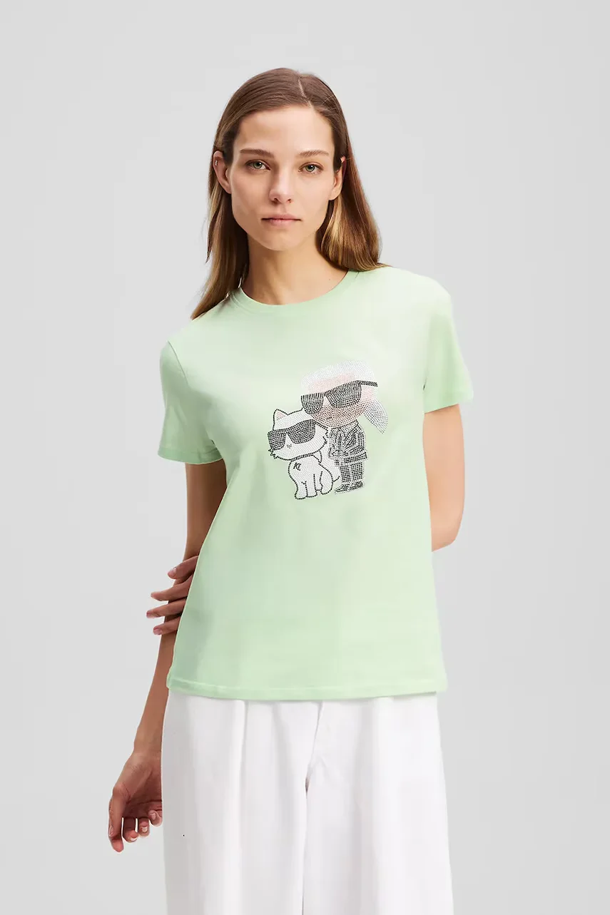 Karl Lagerfeld Памучна тениска IKON RS