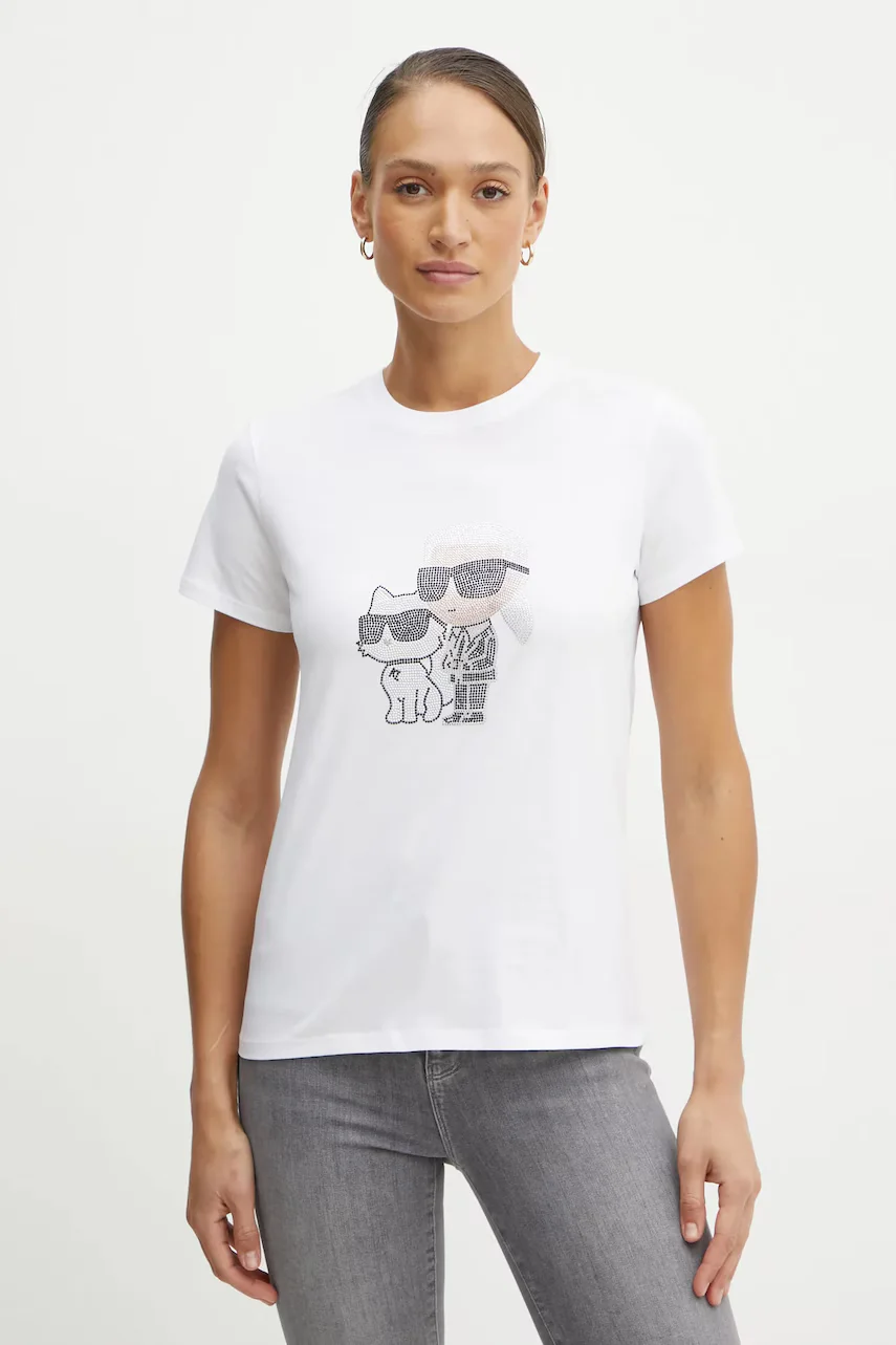 Karl Lagerfeld Памучна тениска IKON RS