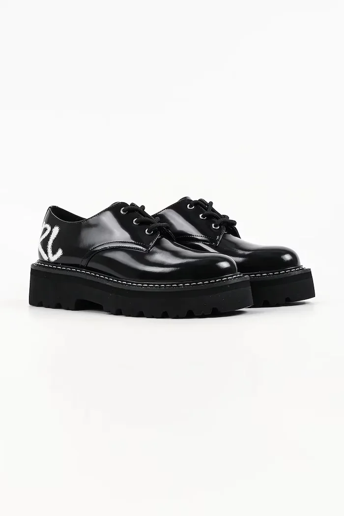 Karl Lagerfeld половинки обувки дамски от кожа Kyla черни KL43426