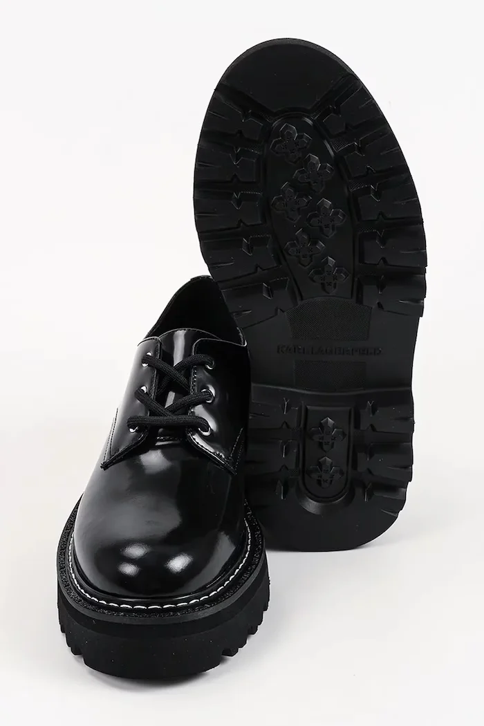 Karl Lagerfeld половинки обувки дамски от кожа Kyla черни KL43426