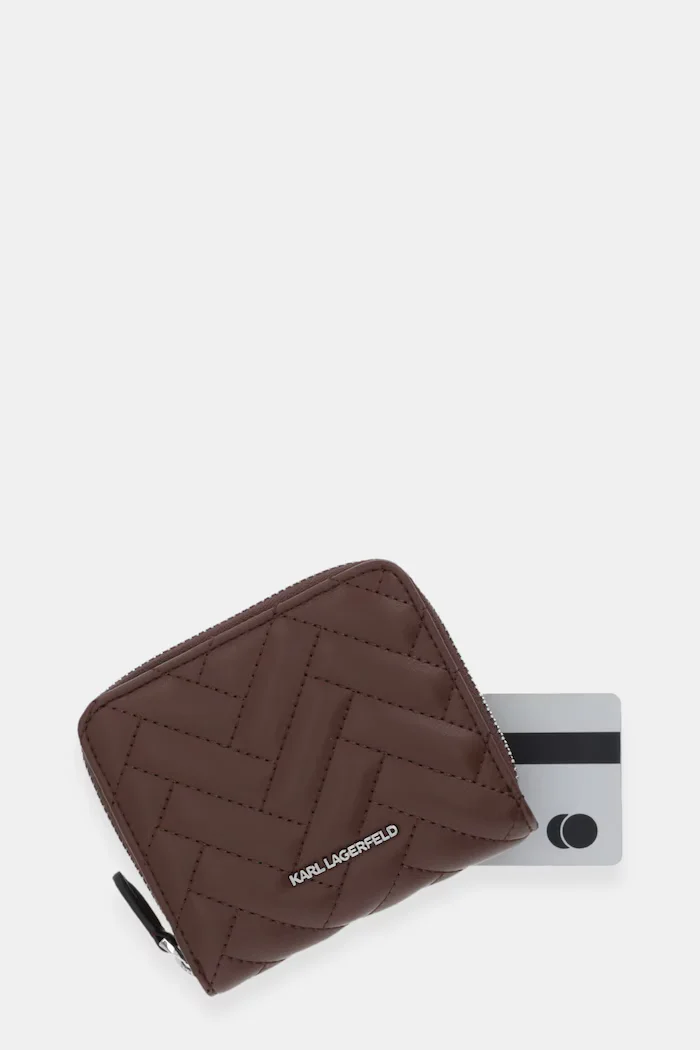 Karl Lagerfeld портфейл дамски K/BRICK кафяв B1W32024