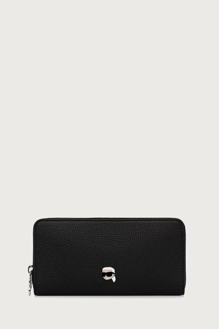 Karl Lagerfeld портфейл дамски от имитация на кожа черен B4W32028