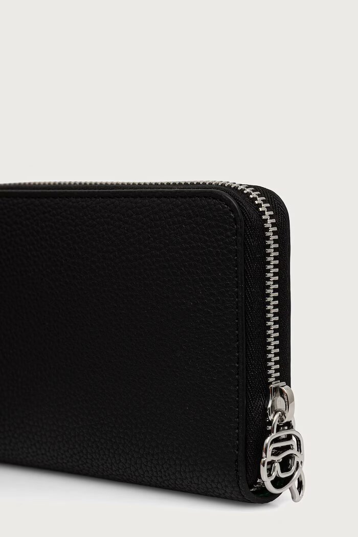 Karl Lagerfeld портфейл дамски от имитация на кожа черен B4W32028