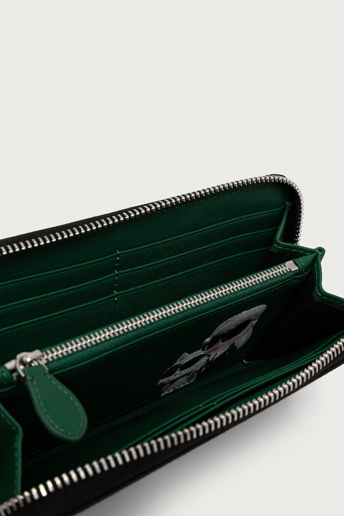 Karl Lagerfeld портфейл дамски от имитация на кожа черен B4W32028