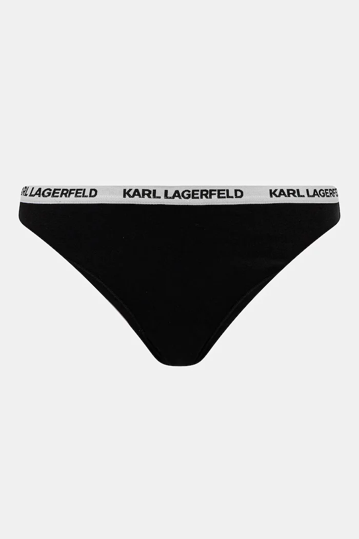Karl Lagerfeld прашки дамски от памук с еластан 3 броя черни B1W47015