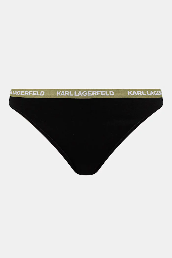 Karl Lagerfeld прашки дамски от памук с еластан 3 броя черни B1W47015