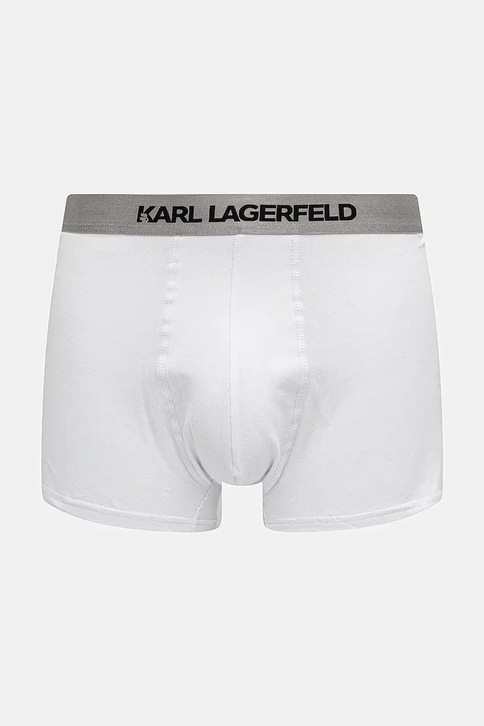 Karl Lagerfeld прилепнали боксерки мъжки от памук с еластан 3 броя сиви A1M47020