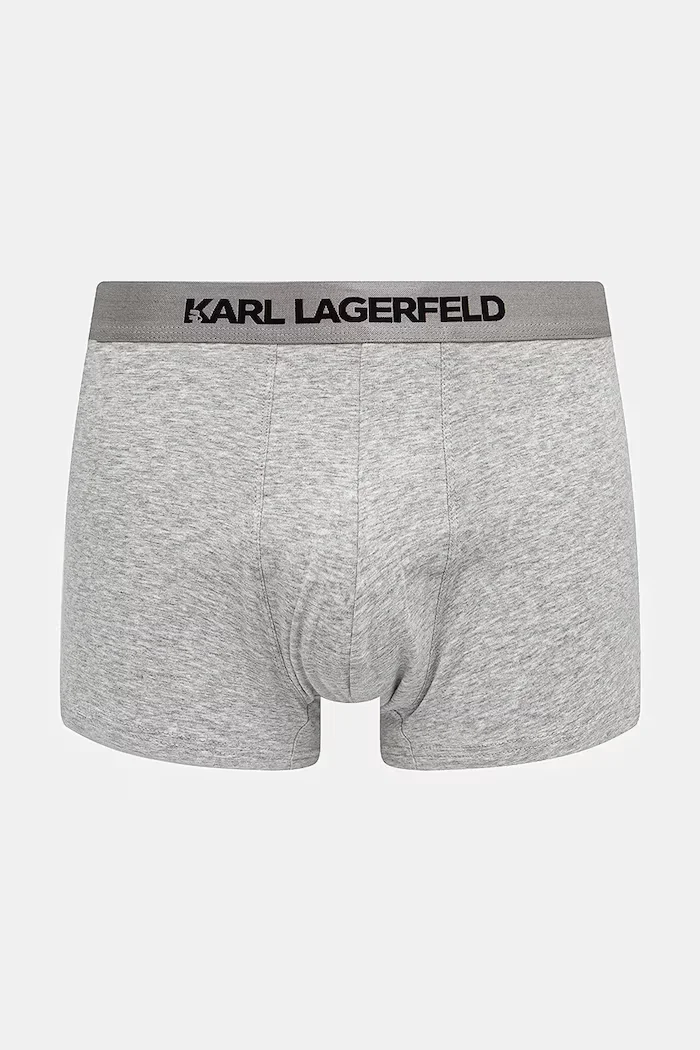 Karl Lagerfeld прилепнали боксерки мъжки от памук с еластан 3 броя сиви A1M47020