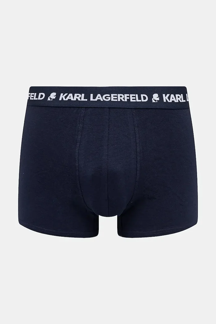 Karl Lagerfeld прилепнали боксерки мъжки от памук с еластан 3 броя тъмносини A1M47151