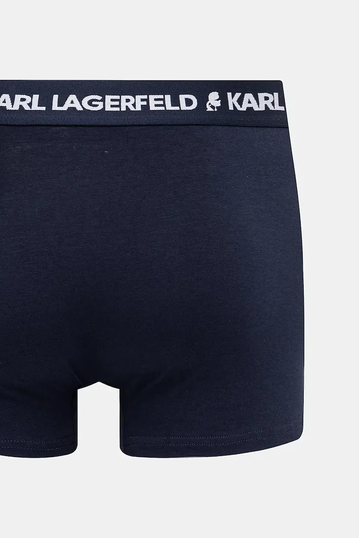Karl Lagerfeld прилепнали боксерки мъжки от памук с еластан 3 броя тъмносини A1M47151