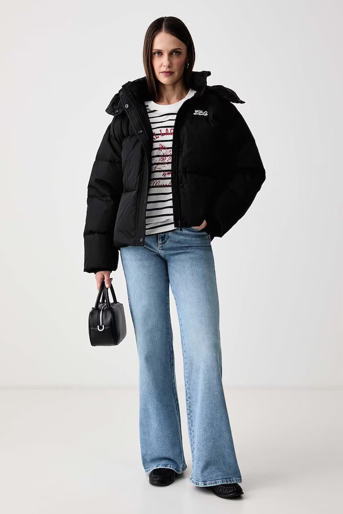 Karl Lagerfeld пухено яке дамско черно B3W15002