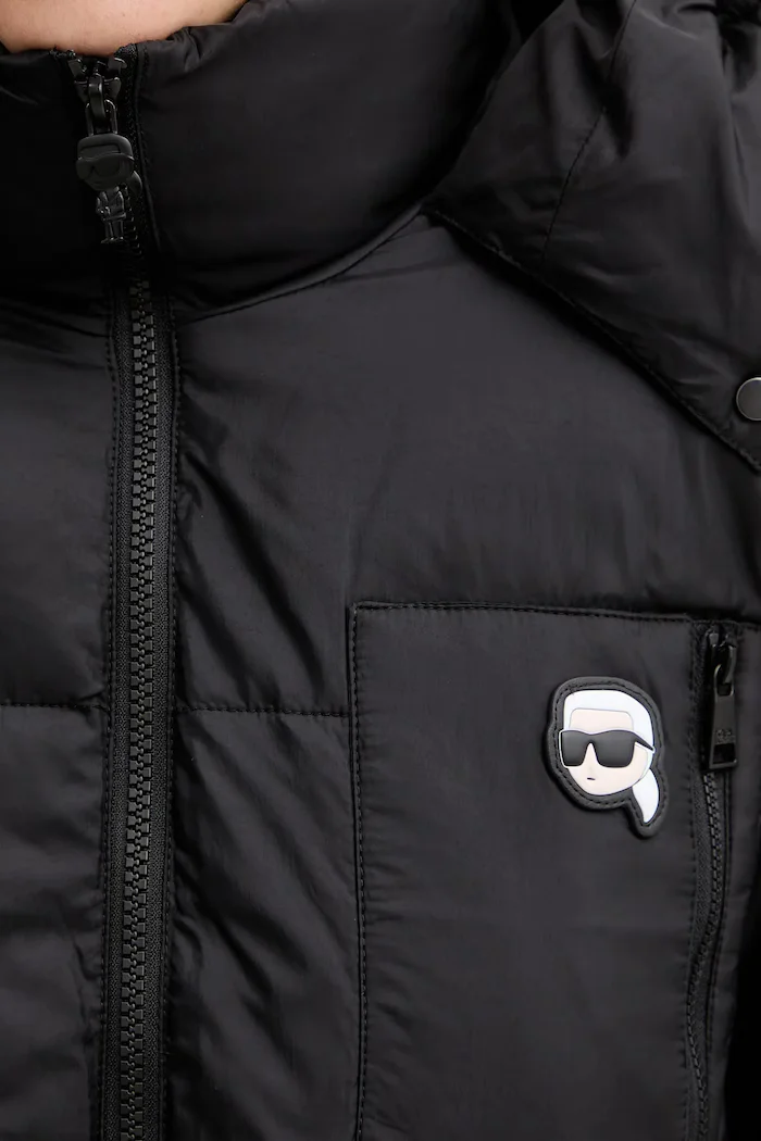 Karl Lagerfeld Пухено яке IKON в черно зимен модел A3W15020
