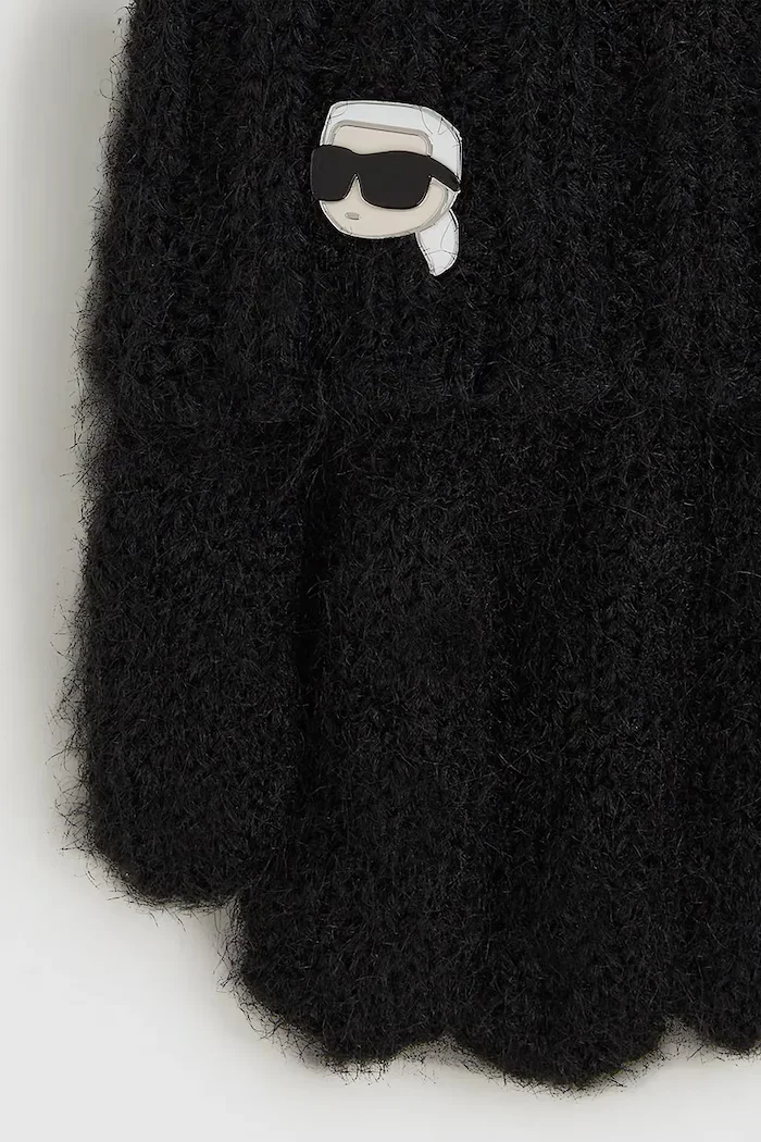 Karl Lagerfeld Ръкавици IKON в черно A4W33054