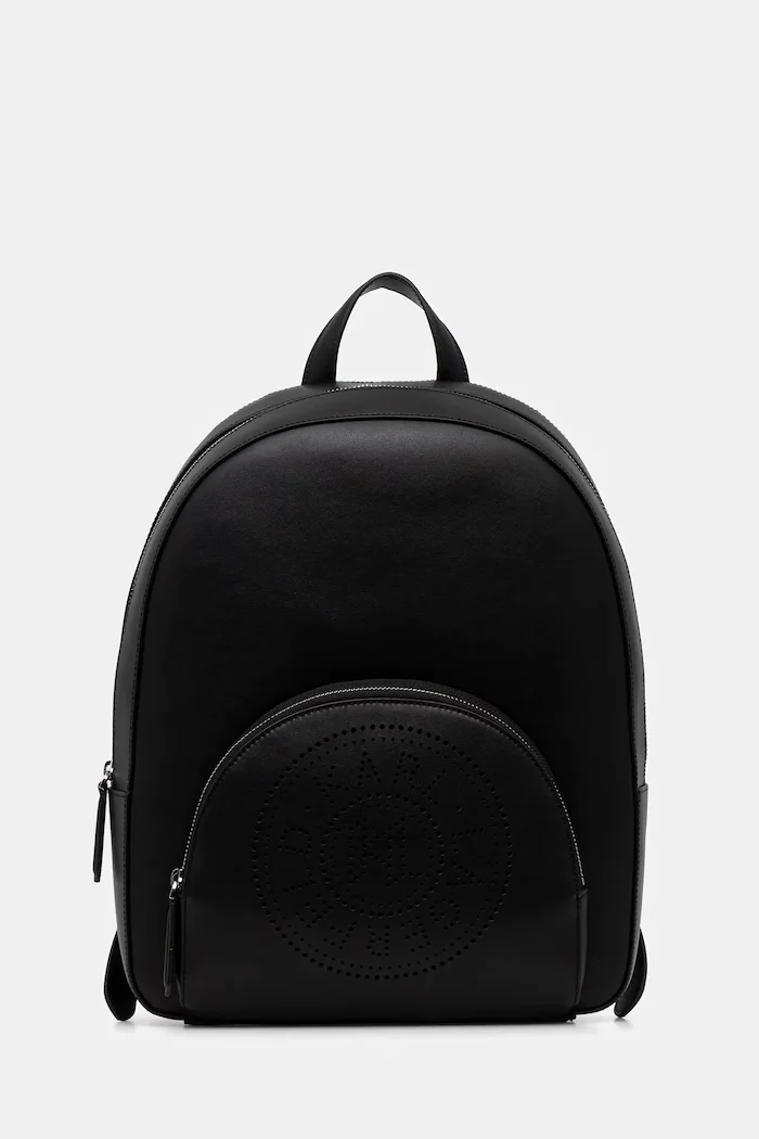 Karl Lagerfeld Раница K/CIRCLE дамска в черно голям размер с изчистен дизайн B1W30073
