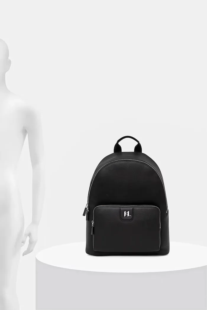 Karl Lagerfeld Раница K/MONOGRAM в черно голям размер с изчистен дизайн A1M30096