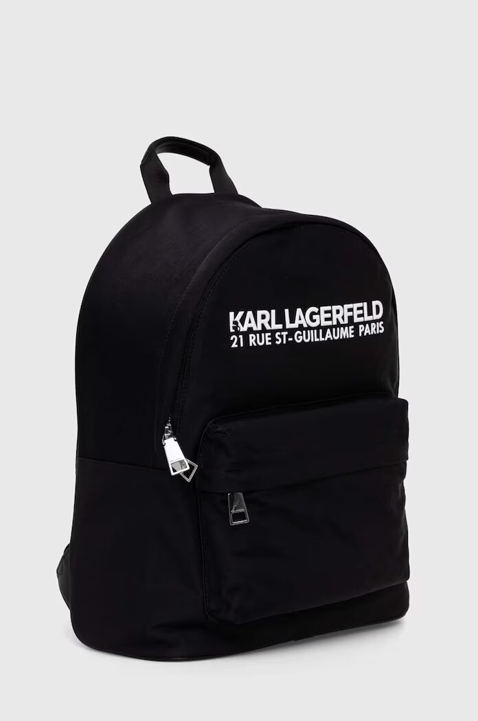 Karl Lagerfeld Раница в черно голям размер с изчистен дизайн