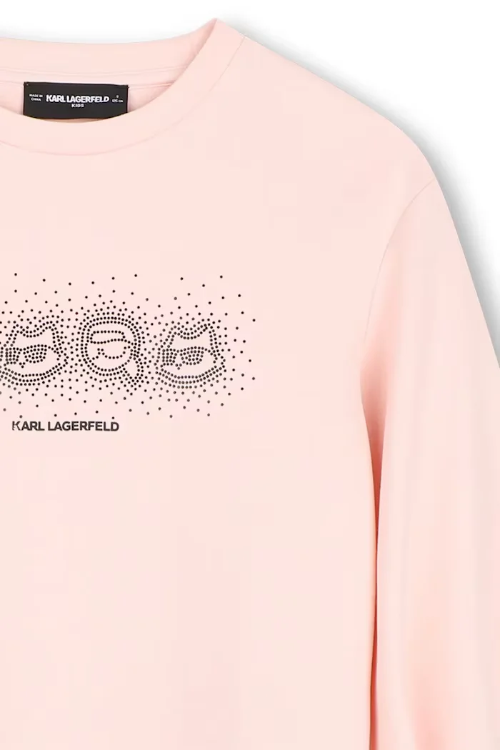 Karl Lagerfeld рокля розова с щампа Z31335