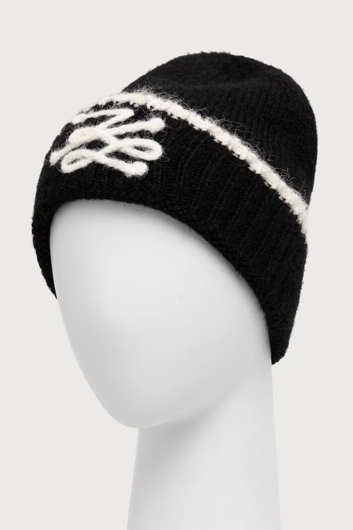 Karl Lagerfeld шапка с вълна черна B4W33003