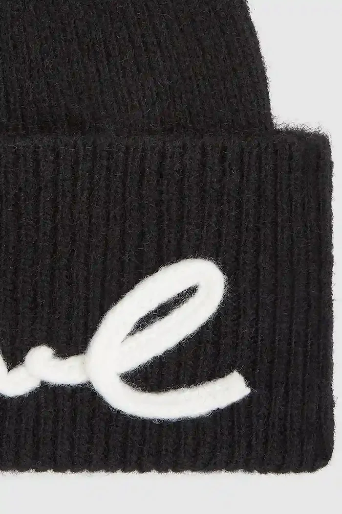 Karl Lagerfeld Шапка с вълна K/SIGNATURE в черно A4W33009