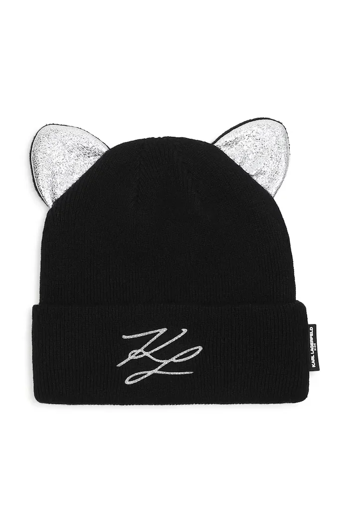 Karl Lagerfeld шапка за деца от памучна материя черна Z31424