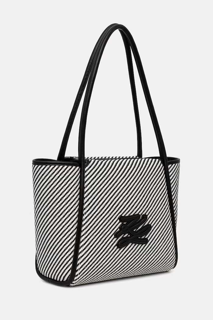 Karl Lagerfeld шопинг чанта дамска K/AUTOGRAPH бяла B3W30313