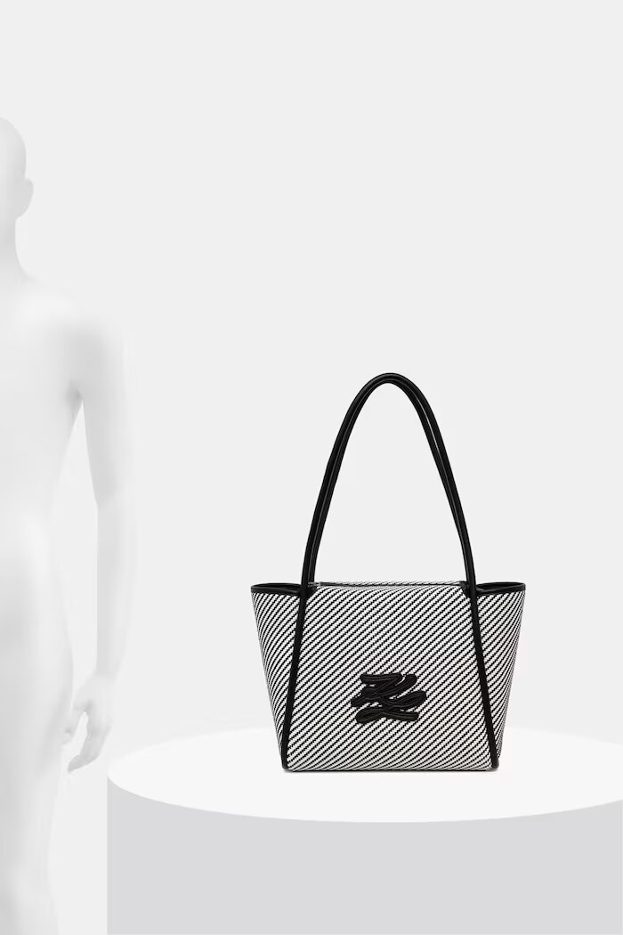 Karl Lagerfeld шопинг чанта дамска K/AUTOGRAPH бяла B3W30313