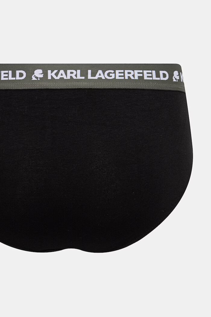 Karl Lagerfeld слипове мъжки от памук с еластан 3 броя черни A1M47018