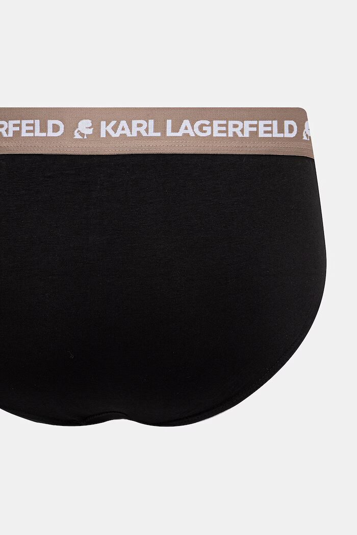 Karl Lagerfeld слипове мъжки от памук с еластан 3 броя черни A1M47018