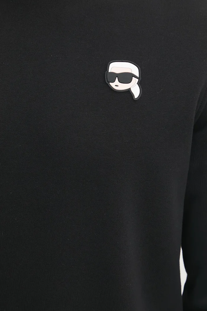 Karl Lagerfeld Суичър в черно с апликация 500900.705710