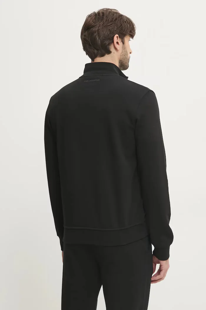 Karl Lagerfeld Суичър в черно с апликация 500900.705712
