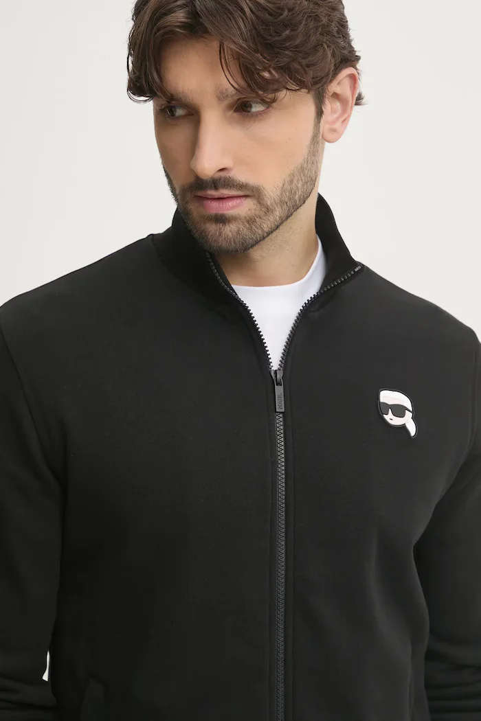 Karl Lagerfeld Суичър в черно с апликация 500900.705712