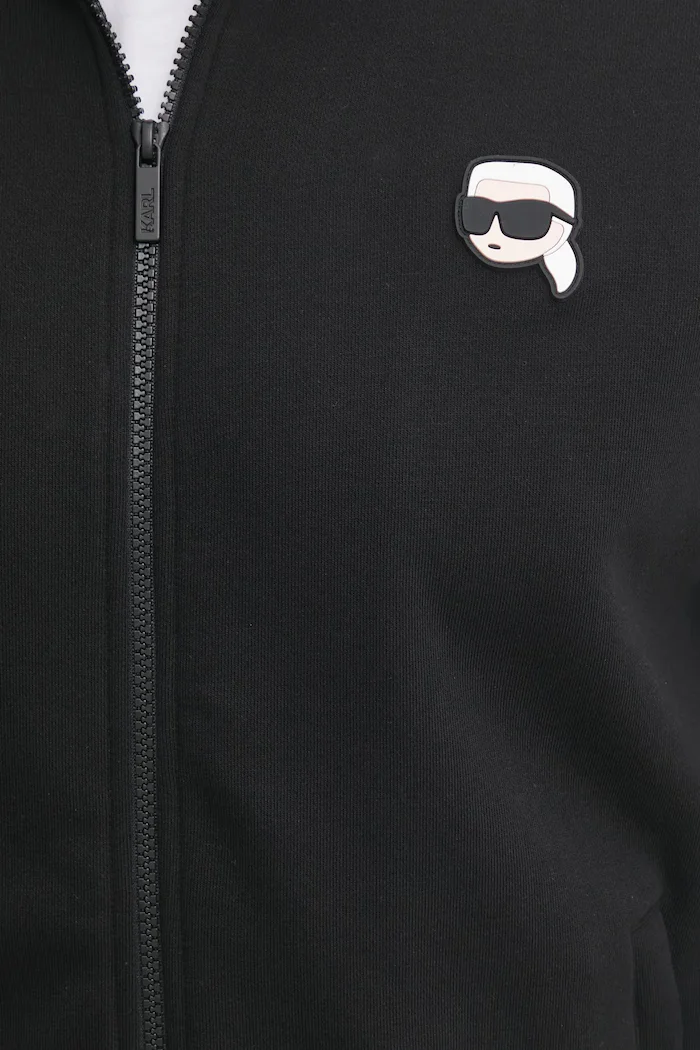 Karl Lagerfeld Суичър в черно с апликация 500900.705712