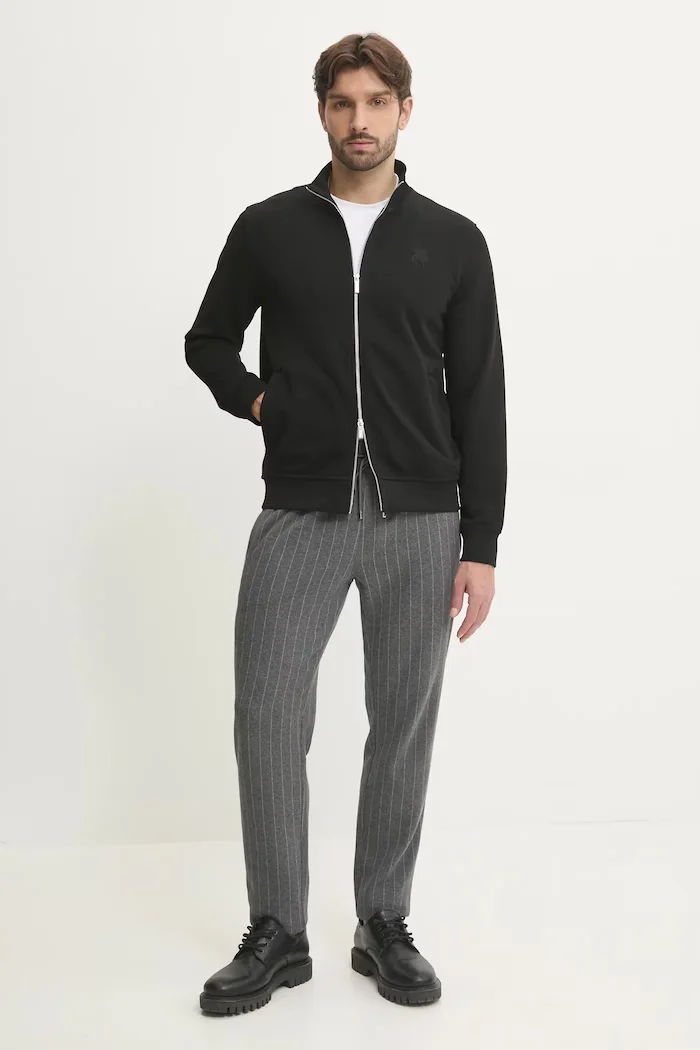 Karl Lagerfeld Суичър в черно с изчистен дизайн 500900.705750
