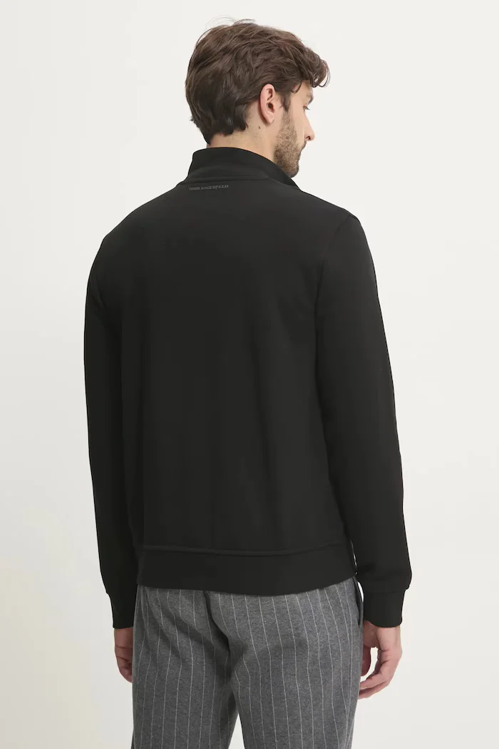 Karl Lagerfeld Суичър в черно с изчистен дизайн 500900.705750