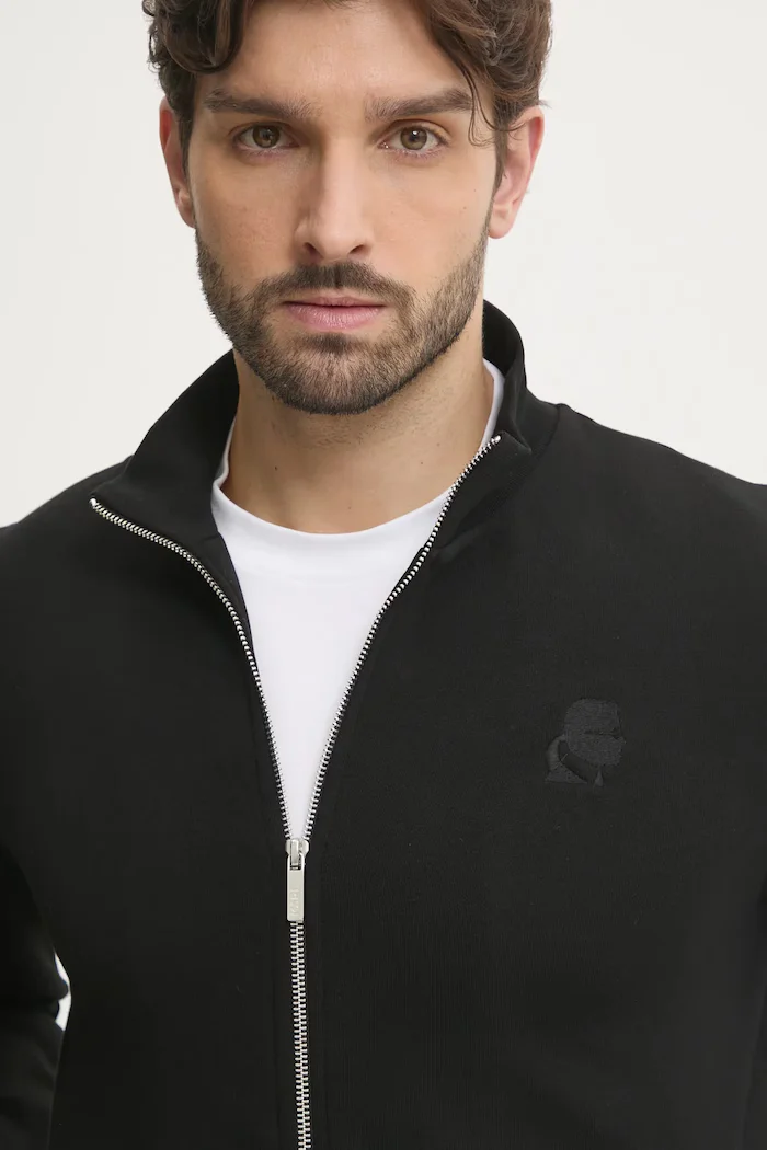 Karl Lagerfeld Суичър в черно с изчистен дизайн 500900.705750