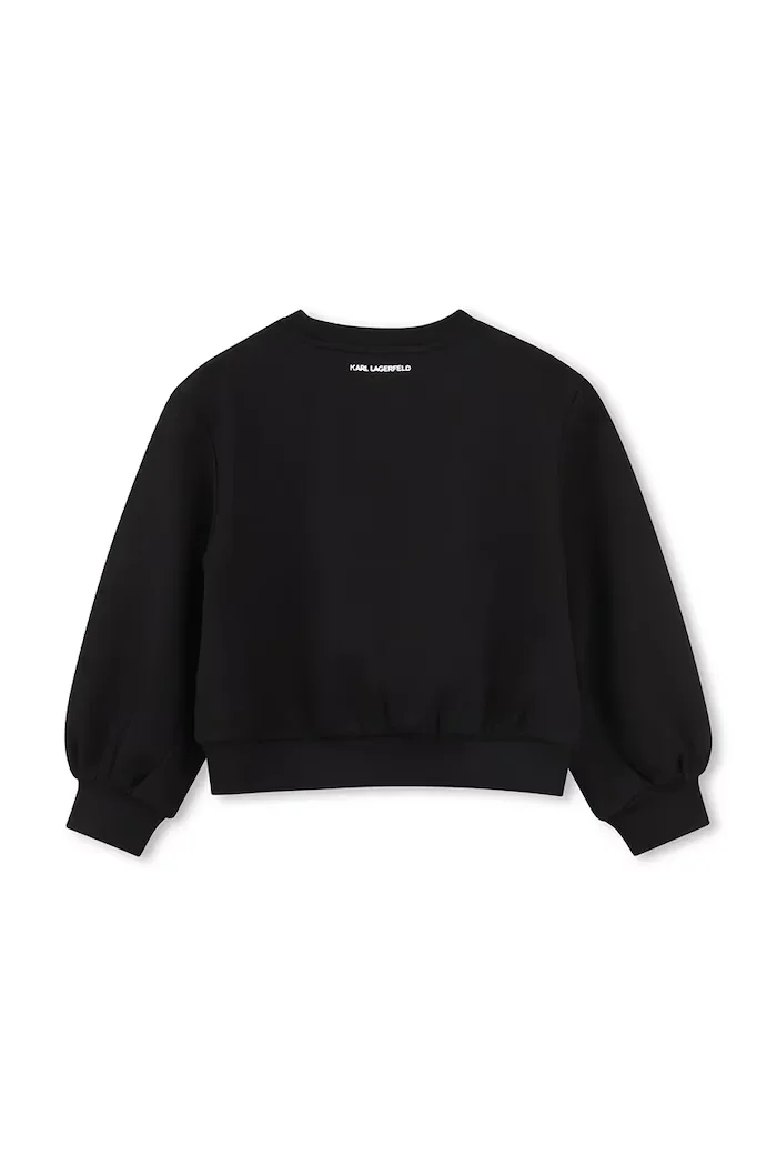 Karl Lagerfeld суичър за деца с памук черен Z31318