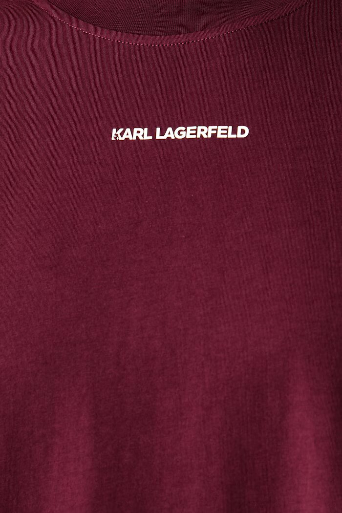 Karl Lagerfeld тениска дамска от памук бордо B3W44018