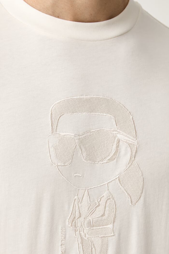 Karl Lagerfeld тениска мъжка от памук бяла 563225.755040