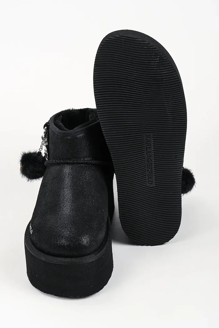 Karl Lagerfeld Thermo апрески дамски от кожа черни KL48527