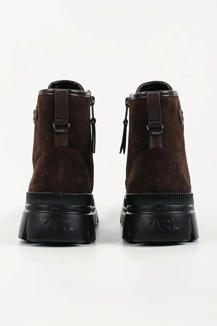 Karl Lagerfeld туристически обувки мъжки от велур Trekka Mens Nft кафяви KL25252